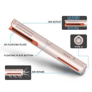 เครื่องหนีบผมมินิแบบพกพาไร้สาย 2-in-1 พร้อมแผ่นความร้อนลอย 3 มิติ ชาร์จด้วย Type-C <span class=keywords><strong>ป</strong></span>รับอุณหภูมิได้ 4 ระดับ - Product Image 6