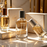 Botol Parfum Kaca Silinder Grosir 30ml 50ml 100ml Cetak Sablon Kotak Hadiah Kustom Tutup Semprot Merek HANMING Perawatan Kulit