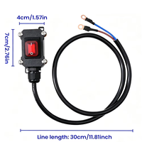 Interrupteur d'alimentation pour moto, interrupteur de déconnexion de batterie, 30/50/100 cm, 12V/24V, étanche, coupe-circuit, interrupteur de coupure d'alimentation robuste