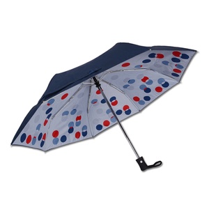 Fully Automatic Windproof Iron Frame Compact Sunshade Double Layer Colorful Printing Logo Promotion 3-Fold Outdoor <b>Umbrella</b> - Product Image 1