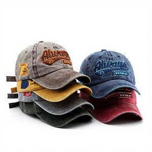 Gorra de Béisbol Bordada Always 75, Unisex, Estilo Vintage, de Mezclilla de Algodón Lavado, Ajustable, de Seis Paneles, para Uso Casual - Product Image 1
