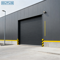 Porte à enroulement automatique en acier inoxydable OUTUS en promotion avec poignée de déverrouillage d'urgence pour parking