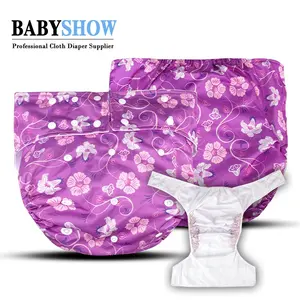 Özelleştirme yetişkin bezi yeniden kullanılabilir külot bebek bezi yıkanabilir bez bezi ayarlanabilir yeniden Ultra emici inkontinans pantolon