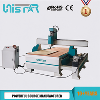 Routeur CNC 4 axes Factory 1325 avec dispositif rotatif latéral, machine de gravure et de découpe pour le bois massif et le MDF, pour la fabrication de meubles