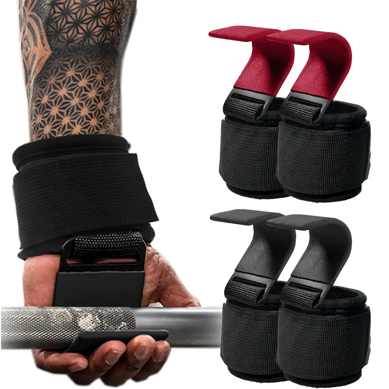 High quality Heavy Duty Pull UP Weightlifting Wrist Straps Hook Gym Hand Protector Grips