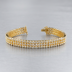 Bracelet tennis en argent sterling 925 avec diamants de laboratoire CVD, couleur E-F, clarté VVS-VS, diamants ronds blancs - Product Image 4