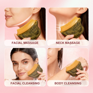 ชุดแปรงนวดหน้าแบบแบน Kinwong สำหรับนวดระบบน้ำเหลือง พร้อมด้ามจับ ABS สำหรับนวดรอบดวงตา ลำคอ และร่างกาย ใช้สำหรับทารองพื้น - Product Image 5