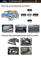 Capot de camionnette 5 pieds Smart Bed Cap, coque rigide de camping 6 pieds de long en aluminium pour Toyota Tacoma 3ème génération 2021 2022 2023