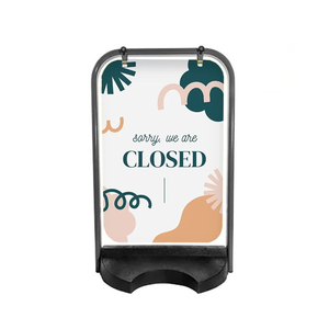 ขาตั้งป้ายน้ำแบบแกว่งได้ทำจากเหล็กขาตั้งสำหรับติดบนทางเท้า - Product Image 2