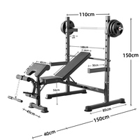 Banc de musculation réglable en acier allié, robuste et pliable, station d'entraînement avec extension de jambes et curl preacher, pour salle de sport à domicile