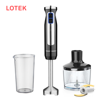 Mixeur Plongeant Portable Compact 1200W Haute Puissance, Contrôle Variable 12 Vitesses, Appareil de Cuisine Multifonctionnel
