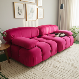 Sofá Puff <span class=keywords><strong>Mario</strong></span> Bellini, Sofá de Salón, Conjunto de Lujo, Modular, Seccional, Moderno, de Tela, Terciopelo, Diseño Personalizable - Product Image 3