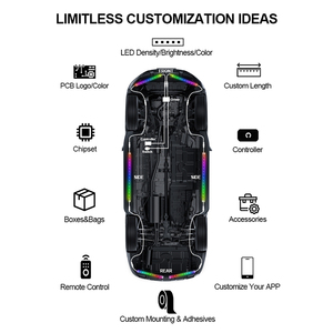 Kit d'éclairage LED à trois rangées de dessous de caisse RGBIC étanche à trois rangées pour voiture tout-terrain, voiture et camion. - Product Image 6