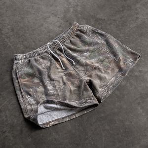 Pantalones Cortos de Algodón Grueso con Cordón Ajustable, Estilo Urbano, Holgados, Vintage, Lavado, Camuflaje, Cargo para Hombre - Product Image 6