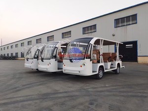 Bus électrique de tourisme et voiturettes de golf vertes classiques fermées à 14 places, très demandées pour les touristes urbains - Product Image 3