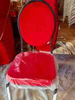 Chaises de Banquet d'Hôtel Empilables Rouges en Métal pour Salle à Manger, Occasion pour Mariages
