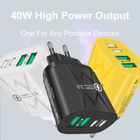 Nouveaux produits 2025 – Chargeur mural rapide PD 3.0 avec 2 ports USB et 2 ports Type-C, 9V 3A 30W, avec protection OTP/OVP pour appareil photo