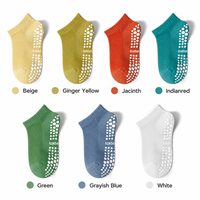 Chaussettes antidérapantes pour enfants, chaussettes basses avec grip en silicone sur toute la semelle, maille respirante, talon 3D, pour les jeux en intérieur, tout-petits et enfants