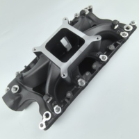 Collecteur d'admission à plan unique noir SBF EFI Hurricane High Rise avec kits de rampe de carburant