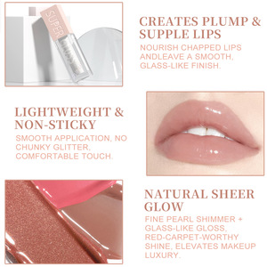 Aceite Labial DUNUF SSUPER <span class=keywords><strong>LIP</strong></span> GLOW, Crea Labios Voluminosos y Suaves, Ligero y No Pegajoso, Brillo Natural Transparente - Product Image 6