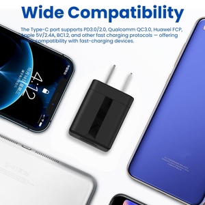 <span class=keywords><strong>Chargeur</strong></span> USB C et USB A 35W PD à charge rapide, adaptateur secteur double port <span class=keywords><strong>pour</strong></span> iPhone 15 14 Pro Max iPad Pro <span class=keywords><strong>Samsung</strong></span> - Product Image 3