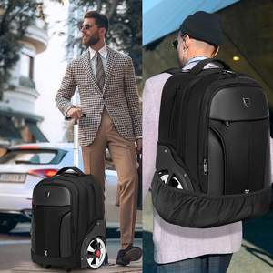 Waterproof Camera Trolley Bag Portable DSLR <b>Accessories</b> Camera Backpack Laptop Camera Bag With Wheels - Product Image 5