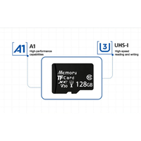 Carte TF haute vitesse A2 V30 128 Go pour appareils domestiques intelligents IA, caméras, drones 4K et consoles de jeux (certifiée CE/FCC)