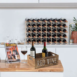 Casiers à <span class=keywords><strong>vin</strong></span> en bois personnalisés comptoir 6 casiers métalliques brûlant fini porte-bouteille <span class=keywords><strong>de</strong></span> <span class=keywords><strong>vin</strong></span> rouge diviseur <span class=keywords><strong>caisse</strong></span> à <span class=keywords><strong>vin</strong></span> en bois rustique boîte - Product Image 5