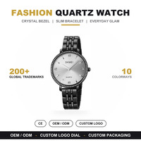 Montre à quartz SKMEI 2006, nouvelle édition limitée pour femmes, boîtier en alliage, cadran en verre, analogique, étanche 3 BAR, avec fermoir pliant