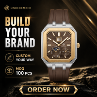Reloj de Pulsera de Cuarzo de Acero Inoxidable 304 de Marca Propia con MOQ Bajo, Fabricante OEM, Logotipo Personalizado
