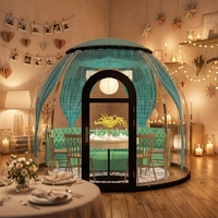 Grande dôme bulle extérieur panoramique transparent pour observation du ciel étoilé, design moderne, idéal pour rendez-vous romantique, salle DIY, anniversaire, fête