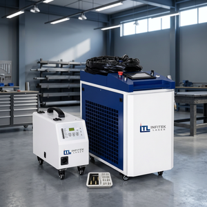 Machine de soudage au laser à fibre industrielle refroidie par air en coffret fermé pour l'acier inoxydable - Product Image 1