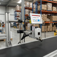 Impresora Térmica de Banda Transportadora de Alta Velocidad con Tinta Solvente para Impresión Automática de 5 Líneas en Cajas y Bolsas de Plástico