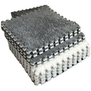 Độ dày bọt thảm sàn với san hô Fleece cho trẻ em không độc hại vuông lồng vào nhau thảm sàn bé chơi Mat cho toddle - Product Image 1