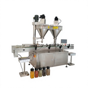 Máquina de llenado de doble cabezal para azúcar y sal en polvo de fábrica china, máquina de llenado y envasado de botellas de doble cabezal para harina de primera calidad - Product Image 1