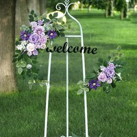 LE-339 Ensemble de fleurs artificielles violettes DIY en gros, coffret cadeau de roses et de lavande mélangées pour centres de table et arrangements floraux
