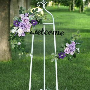 <span class=keywords><strong>LE</strong></span>-339 Ensemble de fleurs artificielles violettes DIY en gros, coffret cadeau de roses et de lavande mélangées pour centres de table et arrangements floraux - Product Image 3