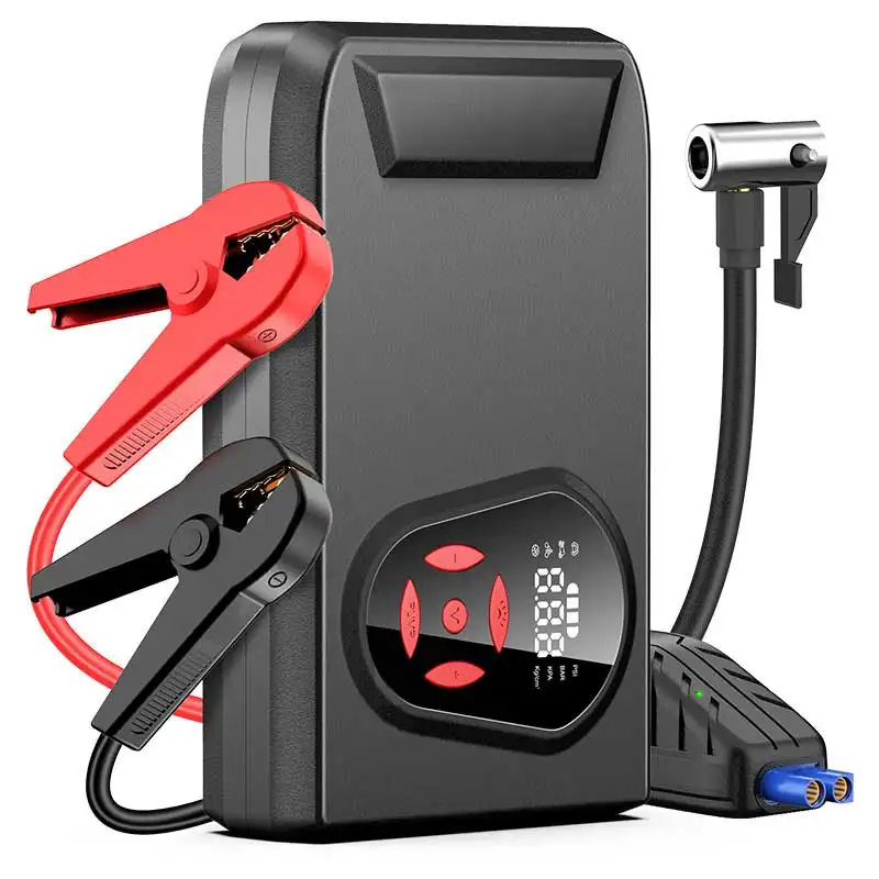 20000mAh Portable Mini Jump Starter with 12V Power Bank with Air Compressor Booster Charger for Car Jump Starter