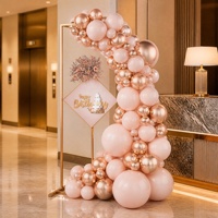 Guirlande d'arche de ballons en latex chromé or rose en gros pour Halloween, Noël et fêtes d'anniversaire - Fournisseur de guirlandes de ballons