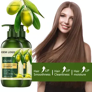 Champú y Acondicionador de aceite de oliva puro para mujer, conjunto de champú y acondicionador de pelo sedoso y brillante para uso doméstico