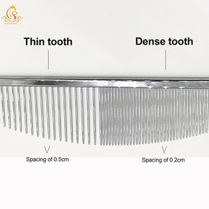 Peigne de toilettage incurvé <span class=keywords><strong>EUR</strong></span> PET Safe pour animaux de compagnie, avec aiguilles en acier inoxydable et manche en cuivre, pour chiens et chats (sans danger pour les yeux) - Product Image 5