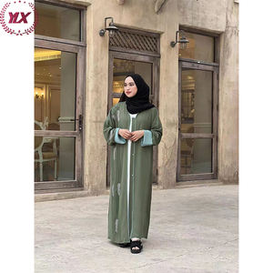 Vêtements islamiques en gros Turquie Robe imprimée Grande taille Jupes pour femmes <span class=keywords><strong>Ensemble</strong></span> deux pièces Abaya de prière pour musulmanes - Product Image 4