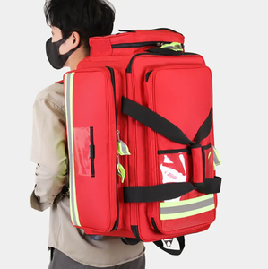 <span class=keywords><strong>AMAIN</strong></span> Trousse de premiers soins rétractable pour bagages Valise à roulettes Sac médical à poignée télescopique Sac à dos médical de grande capacité - Product Image 5