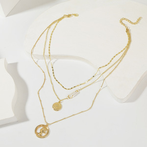 Acero inoxidable joyas mayor özel sevgililer günü hediye basit yıldız ay kolye Premium katmanlı uzun kolye kadınlar için - Product Image 2