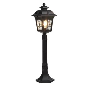 Lámpara Solar de Jardín para Exteriores, Poste de Metal LED con Pantalla de Vidrio, 2700K Blanco Cálido, IP66 Resistente a la Intemperie, Sensor de Movimiento, Ángulo de Haz de 144° - Product Image 1