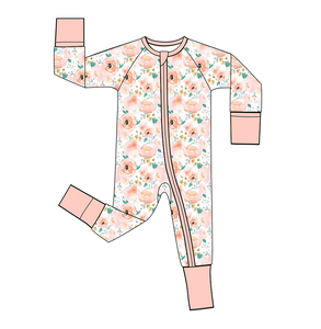 Impresión personalizada de tela de bambú recién <span class=keywords><strong>nacido</strong></span> bebé infantil cremallera ropa Onesie mamelucos bambú viscosa Navidad fruncido niños ropa - Product Image 4