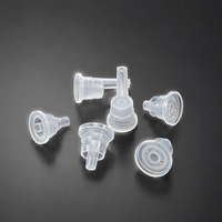 Bouchon de bouteille anti-fuite en PE de 18 mm avec insert compte-goutte et tampon de nettoyage, joint intérieur en plastique transparent pour flacon pipette, personnalisable