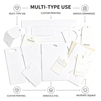Cartes en carton blanc personnalisables, cartes de vœux, cartes postales, étiquettes suspendues