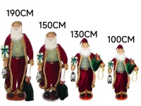 130cm Luxuriöser Elektrischer Animierter Singender Tanzender Weihnachtsmann Zusammenklappbare Ausziehbare Weihnachtsdekoration mit Bewegungssensor