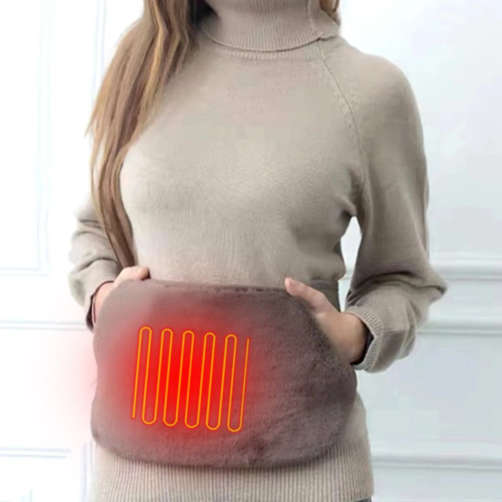 Cintura in vita regolabile con riscaldamento elettrico USB per terapia del calore per crampi mestruali sollievo dal dolore alla gamba addominale lombare